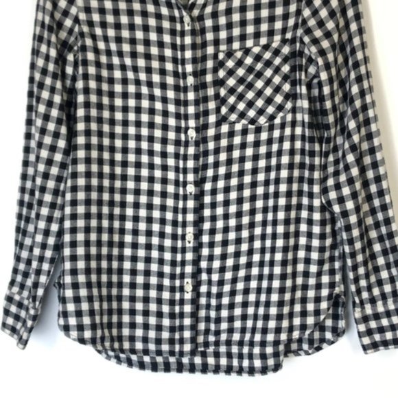📦 Old Navy Black Gingham The Classic Shirt Small - Picture 4 of 8